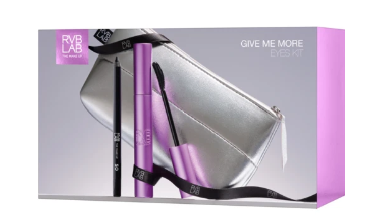 Giftset - Give Me More Macara + zwart oogpotlood in prachtige make-up tas