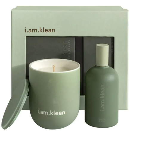 WI Giftbox Candle + Roomspray Leather and Birch