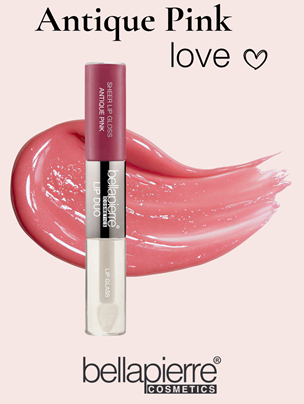 Sheer Lip Gloss & Clear Glass Duo - Antique Pink