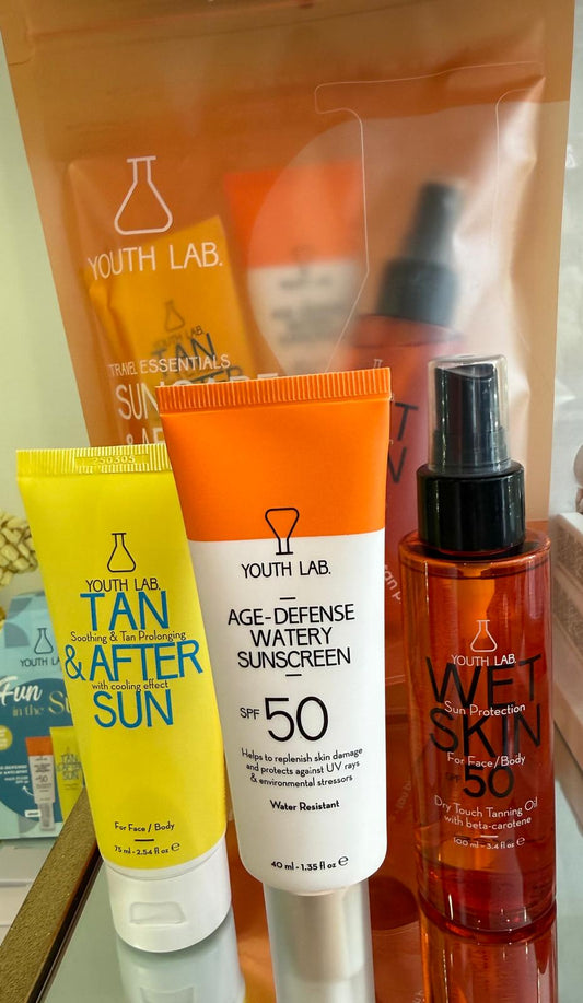 Sun & After Sun Travel Size Bag met 3 producten